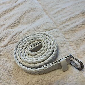 Stylish White Braided Belt